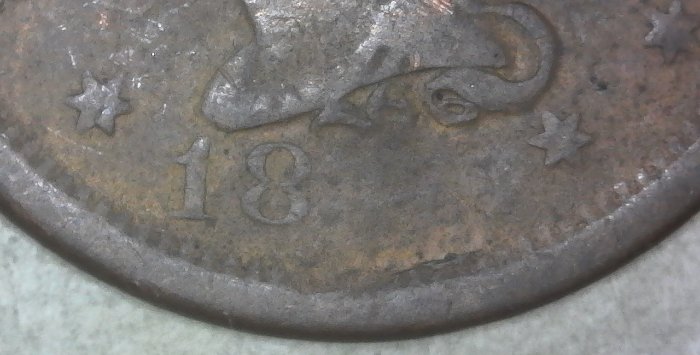 18xx-Braided-Hair-Large-Cent-Struck-Through-Grease?